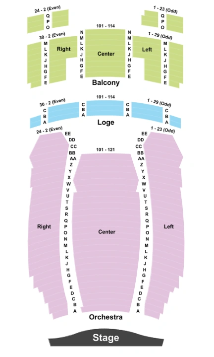 hackensack meridian health theatre at the count basie center for the arts seating chart